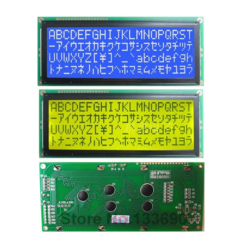 5V Larger LCD 2004 20*4 20x4 Largest Character Yellow Green Screen 204 LCD Display Module 146*62.5mm HD44780 WH2004L AC204B