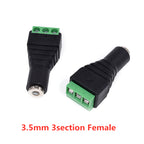 Earphone Audio Jack 3.5mm Connector Stereo Adapter 3.5mm RCA Audio Mono Channel Plug to Screw Terminal Audio Mono Channel Plug