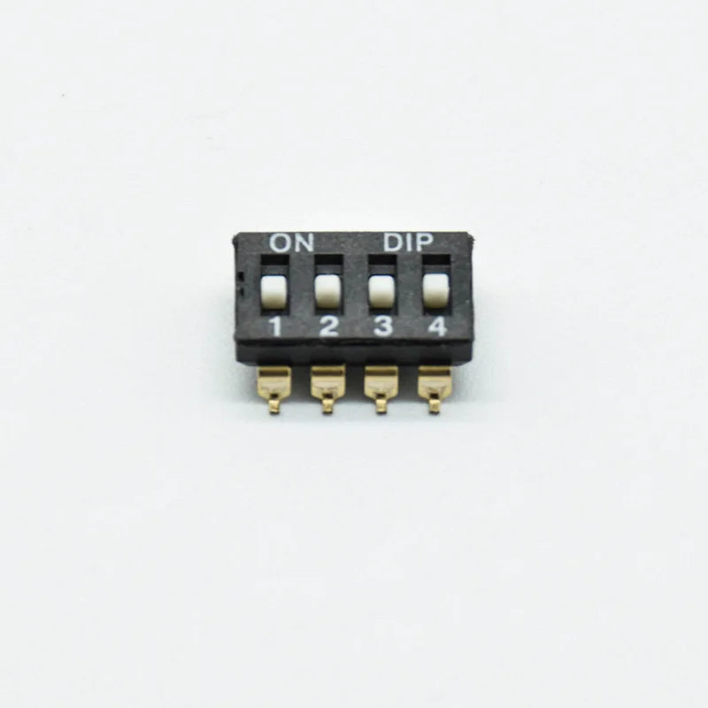 5pcs  KM-2P/3P/4P 5P 6P/8P 2.54mm chip DIP switch  gold-plated feet black SMD chip