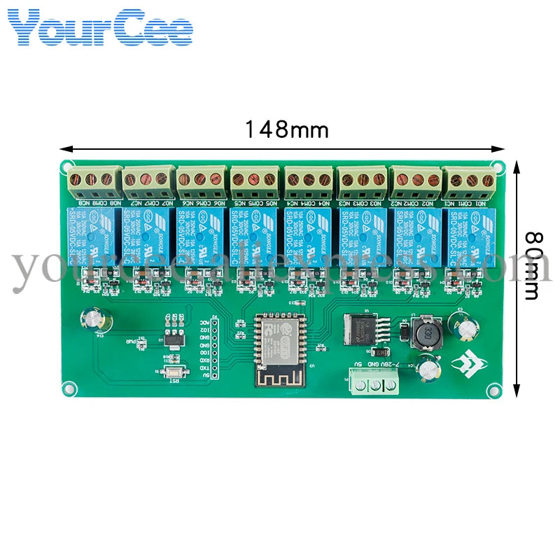 ESP8266 1/2/4/8/16 Channel Way Wireless Relay Module AC/DC ESP ESP-12F WIFI Development Board