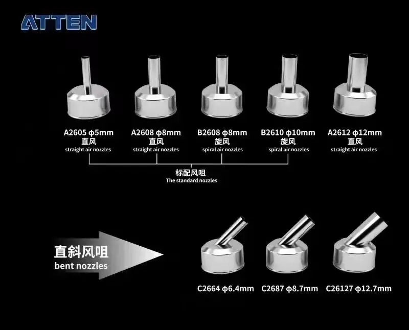 ATTEN St-862D 110V / 220V 1000W Hot Air Gun Digital Display BGA Rework Station Automatic Sleep Repair Desoldering Station