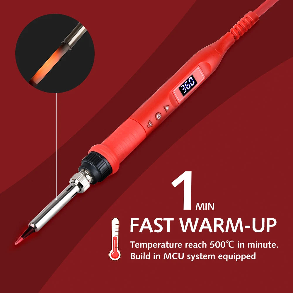 JCD 908U Electric Soldering Iron 80W 220V/110V With Switch Multi-function Button Adjustable Temperature Iron Welding Tools