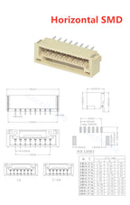 5/10sets GH1.25 GH 1.25 1.25mm with lock Connector Socket Pin Header Vertical Horizontal JST Housing Terminal 2 3 4 5 6 7 8 pin