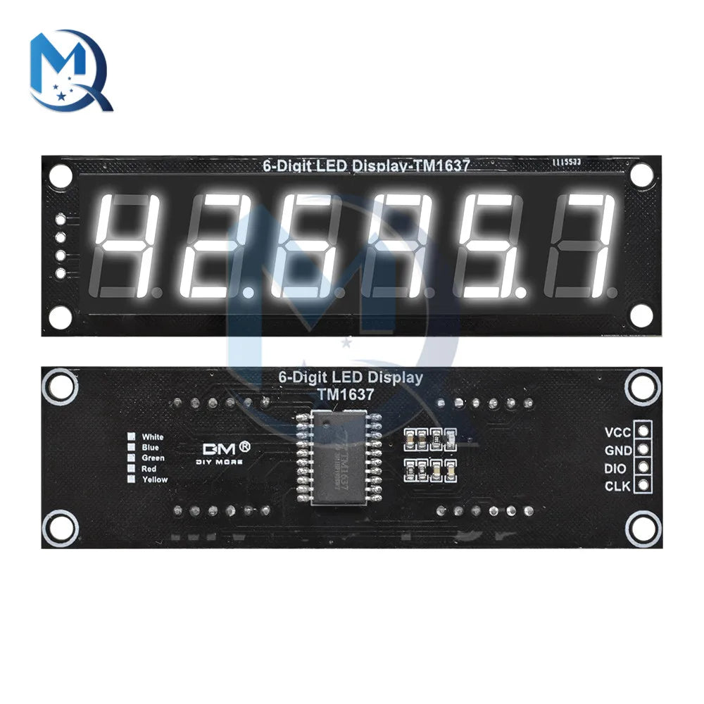 5V 0.56 Inch 6-Digit 7 Segments Digital Tube LED Display Module Decimal TM1637 Clock LED Screen Board Module for Arduino