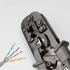 RJ45 Network Cable Crimper 8P6P4P Three-Purpose Tester Ratchet Tool Squeeze Crimping Wire Network Pliers