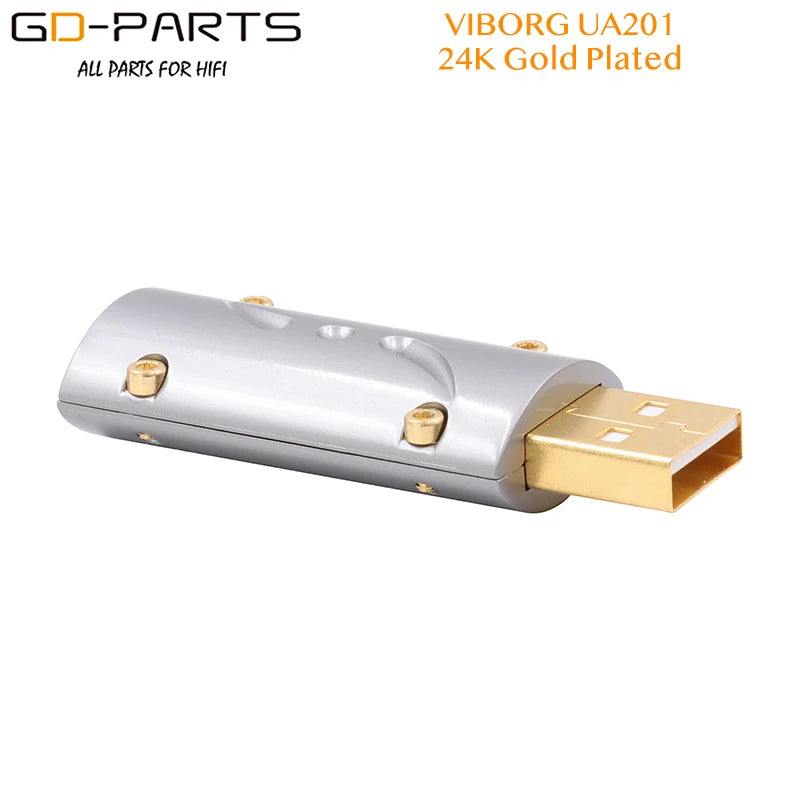 Viborg HI-END USB2.0 USB Plug Connector Type A B HiFi DIY DAC USB Cable 24K Gold Plated Bronze UA201 UB201