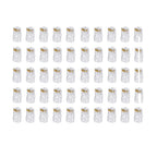 RJ45 Connectors Cat6 RJ45 Pass Through Connector, Cat6/Cat5e Connectors, Ethernet Cable Crimp Connectors Network Plug Set