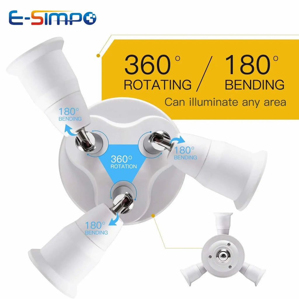 1pc Gu10 E12 E14 E26 E27 G24 GX24Q B22 Fireproof LED CFL Lamp Holder Converter Light Socket Bulb Base Spliter Extension Adapter