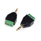 Earphone Audio Jack 3.5mm Connector Stereo Adapter 3.5mm RCA Audio Mono Channel Plug to Screw Terminal Audio Mono Channel Plug