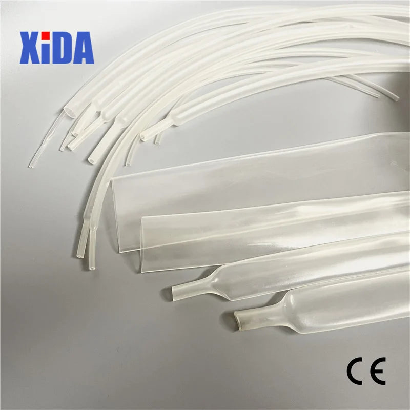 5 M/lot  2:1 Transparent Clear Black 1 2 3 4 5 6 8 10mm Heat Shrink Tube Heatshrink Tubing Sleeving Wrap Wire Connector Repair