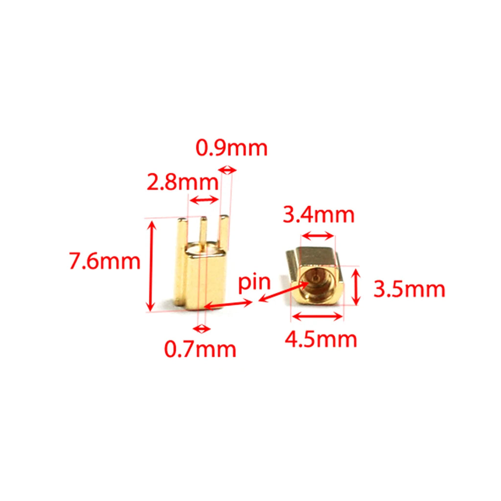 1PC MCX MMCX Male Female PCB Mount Straight RF Coax Connector Right Angle 90-Degree Goldplated Welding Terminal New
