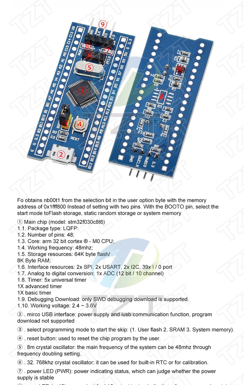 1/3pack STM32F103C6T6 STM32F103C8T6 ARM STM32 Minimum System Development Board Module For Arduino
