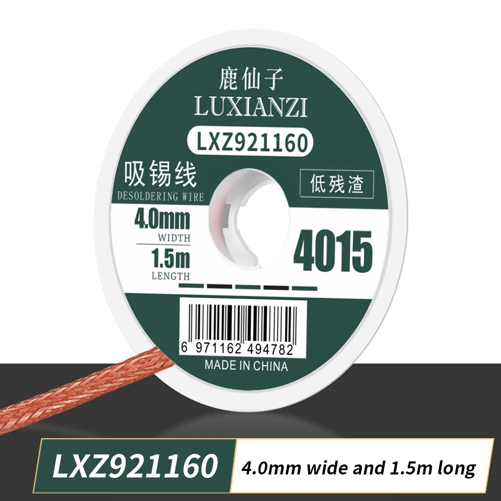 LUXIANZI  Desoldering Wire 1/1.5/2/2.5/3/3.5/4.0mm Width 1.5M Length Desoldering  Braid For Soldering  Desoldering Mesh Welding