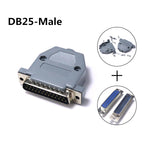 2/5sets DB-9 RS232 Serial Port Connector DB Connector 9/15/25/37 Pin Copper RS232 COM Adapter With Plastic Case Metal shell