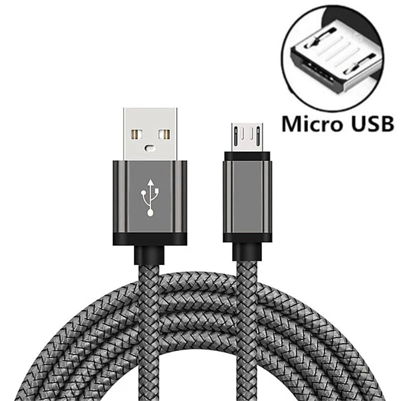 Micro USB Charging Cable For Redmi 5 6 7A Samsung galaxy S7 A10 A6 Huawei Y5 Y7 2019 2/3 Meter Long Kabel Mobile Phone Charger