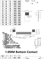 10pcs FPC Connector 0.5mm/1.0mm Pitch Drawer type Upper/ Bottom contact Type Socket FFC Flat Cable Socket 4P 5P 6P 8P 10P-60Pin