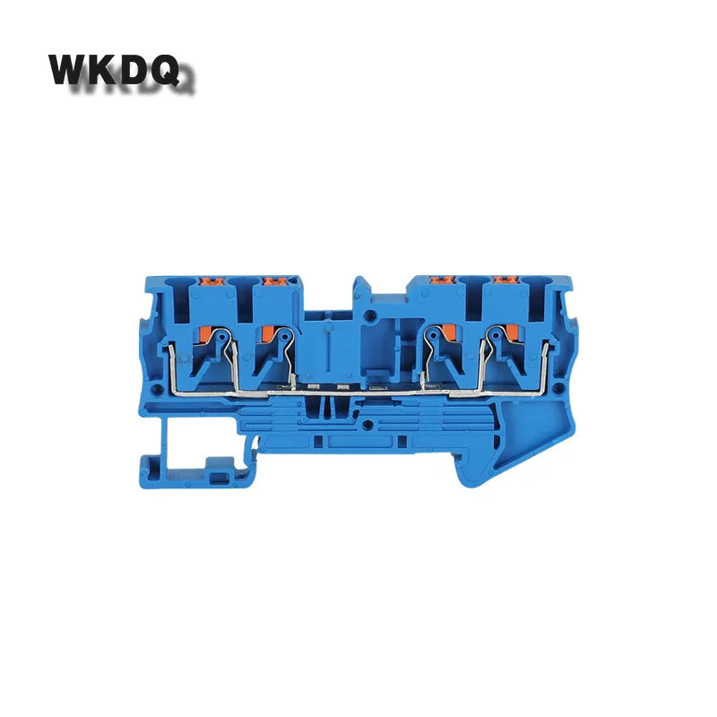 50Pcs PT2.5-QU Push-In Din Rail Terminal Block Spring 4-Conductor Strip Plug PT 2.5 QUATTRO Wire Electrical Connector PT 2.5-QU