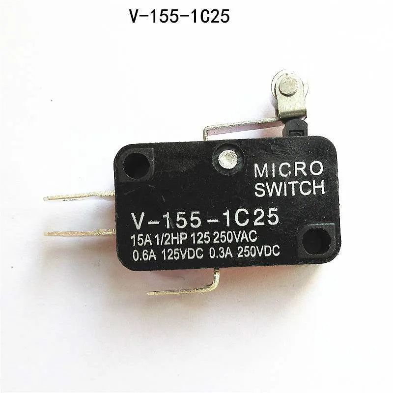1/5PCS SPDT Momentary Travel Limit Micro Switch 16A 250VAC 1NO1NC 3pin Lever Roller V-151 V-152 V-153 V-154 V-155 Microswitch