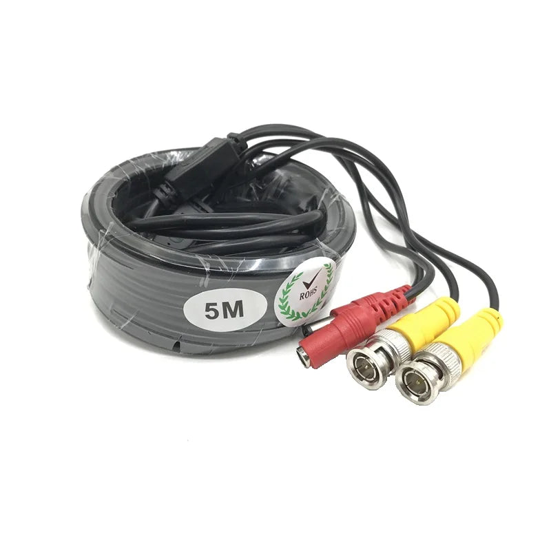 HKBTM High Quality BNC Cable Security CCTV Camera DC Power Copper Core AHD CVI Video Surveillance DVR System