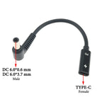Cltgxdd USB 3.1 Type C Female to 4.0*1.35 5.5*2.5 4.5*3.0 4.0*1.7mm Male DC Plug Jack PD Power Charger Adapter Connector Cable