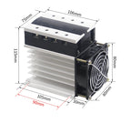 40/60/80/100/120/150/200A Three-phase Solid State Relay DC Control AC 380V 40A SSR-3 DC-AC Complete Set (Relay, Heat Sink, Fan)