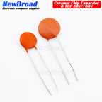 100PCS 50V 100V 104P 104PF In-line Ceramic Chip Capacitor F5MM F7MM Diameter P5 Ceramic Dielectric 0.1UF 100NF