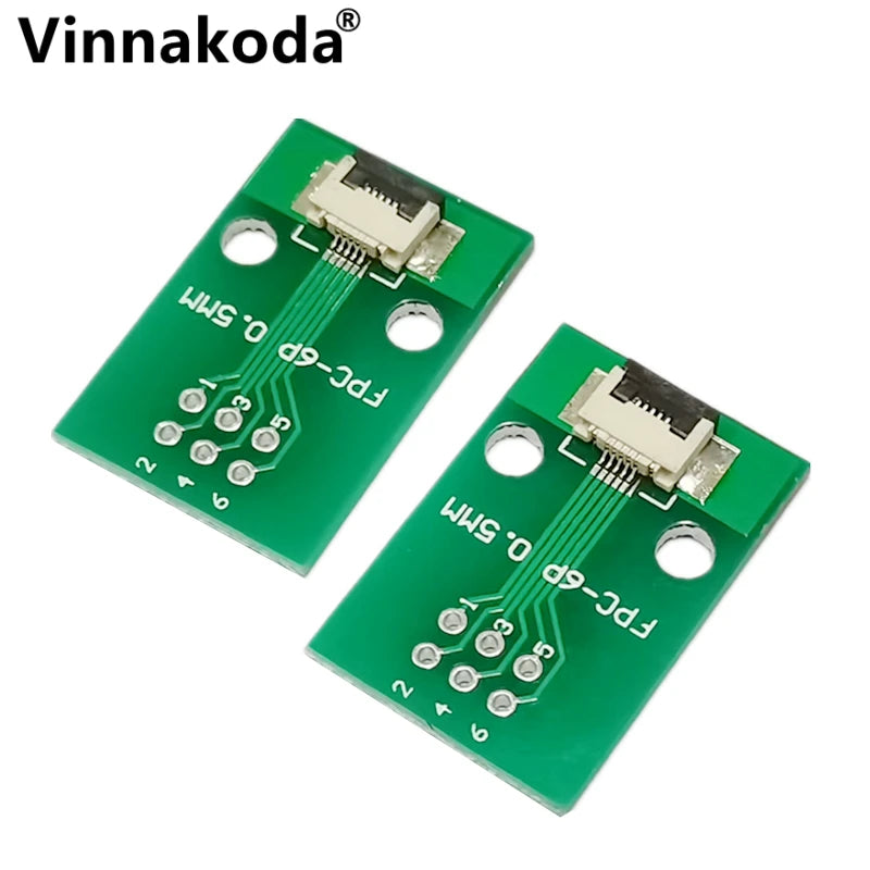 5PCS FFC/FPC Adapter Board 0.5MM-5P to 2.54MM Welded 0.5MM-5P Flip-top Connector
