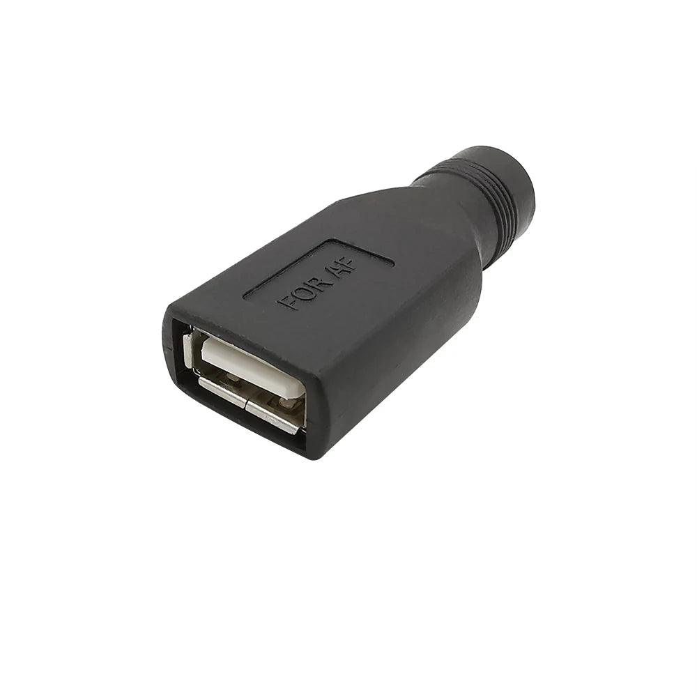 2Pcs DC Power 5.5x2.1mm Female To USB Female Adapter 5V DC Jack To USB Jack Charging Interface Converter Connector Accessories
