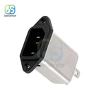 IEC Socket Panel Mount Power Line Power EMI RFI Filter AC 115V-250V 10A 50/60Hz CW1D-10A-T Suppressor Power Line Noise Filter