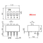 35PCS/LOT Dip Switch Kit In Box 1 2 3 4 5 6 8 Way 2.54mm Toggle Switch Snap Switches Mixed Kit Each 5PCS Combination Set