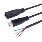 1/2/5Pcs USB Type C Male / Female 2/4 Pin Pigtail Extension Power Cable Data Charging DIY Repair USB Type-C Plug Socket Connect