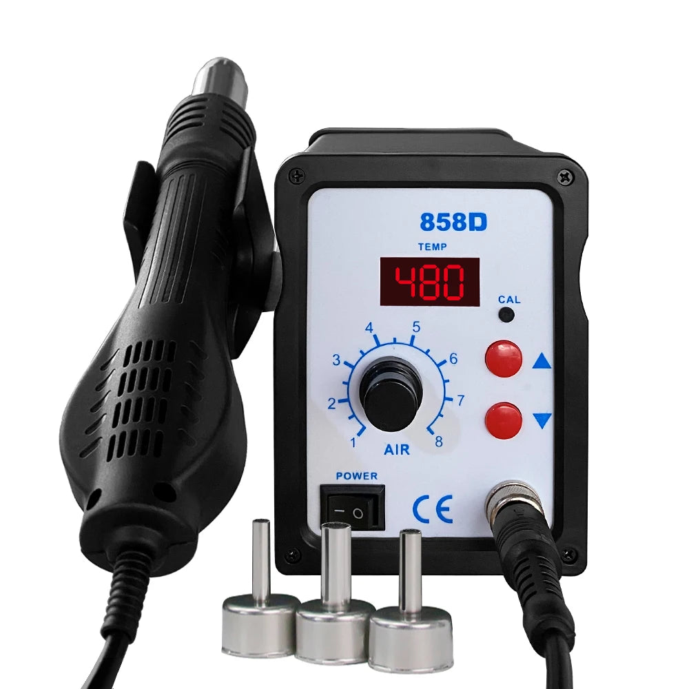Hot Air Gun 858D BGA Rework Solder Station Blower Hair Dryer Hairdryer Soldering Heat Gun 220V 110V For SMD SMT Welding Repair
