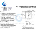 10Pcs KBPC5010 diode bridge rectifier diode 50A 1000V KBPC 5010 power rectifier diode electronica componentes