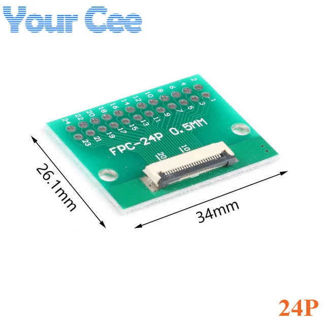 FPC/FFC Flat Cable Adapter Plate 0.5mm 6P/8P/10P/12P/20P/24P/26P/30P/34P/40P DIP Pin Board Pitch Converter Board PCB