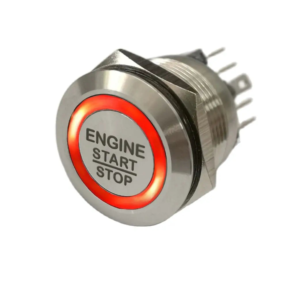 19mm 22mm 25mm 30mm Laser 'ENGINE START STOP' Engine Button ON OFF Ring Illuminated Momentary Push Button Switch+CE+RoHS