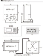 GINRI MDB-201Z Motor Overload Protection Device 2-99A Digital Electronic  Protection Relay