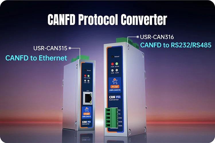 PUSR CAN to RS485/RS232/Ethernet CAN to Serial Protocol Converter  Modbus RTU to Modbus TCP Gateway USR-CAN315/316