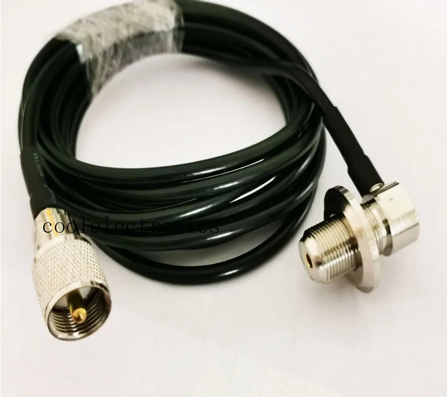 Long UHF PL259 Male to UHF SO239 Female Connector for Car Mobile Radio Antenna RG58 Coax Cable 1/2/3/5/10/15/20/30m