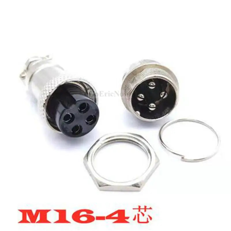 1 Set 5/8' GX16-2/3/4/5/6/7/8/9/10 Pin Male Female 16mm Wire M16 GX16 Circular Aviation Connector Socket Plug Metal