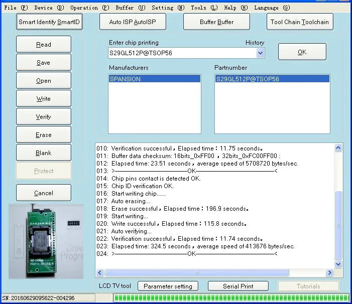Newest Software ORIGINAL RT809H RT809HSE  EMMC-Nand FLASH Extremely fast universal Programmer TSOP56 TSOP48  BGA63