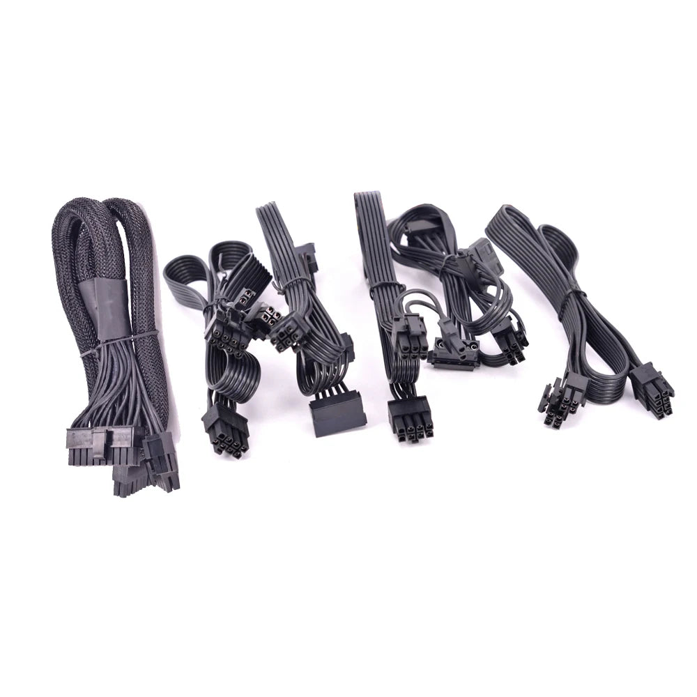 PCI-e 6Pin 1 to 3 SATA Peripheral Molex GPU 8Pin to 6+2Pin CPU 4+4P ATX 20+4Pin for CORSAIR HX1200i HX1000i HX850i HX750i PSU