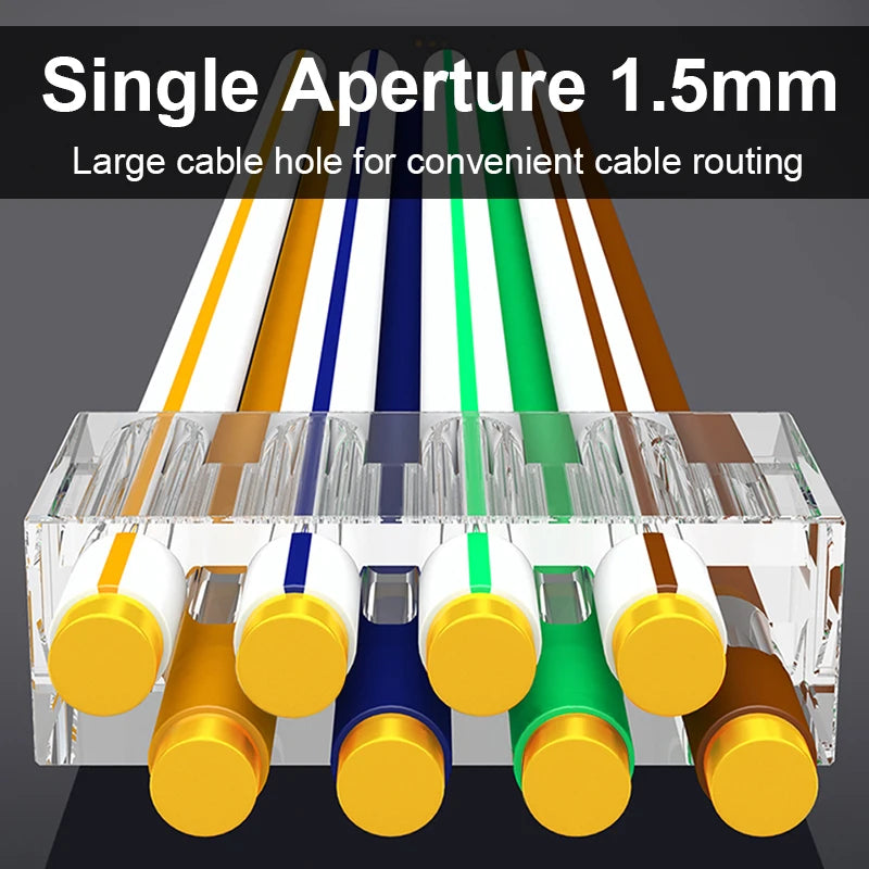 ONTi 10/50/100pcs CAT5E CAT6 CAT7 Plug RJ45 Connector 50U Gold Plated End Pass Through Network Cable Modular 8P8C Connector