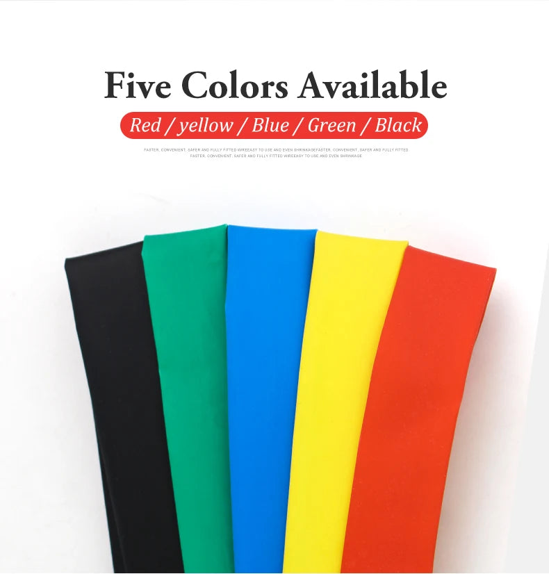 200M/Roll 1/2/2.5/3/4mm Color Heat Shrinkable Tube Shrink Tube Kit Insulation Tubing Wire Cable Insulation