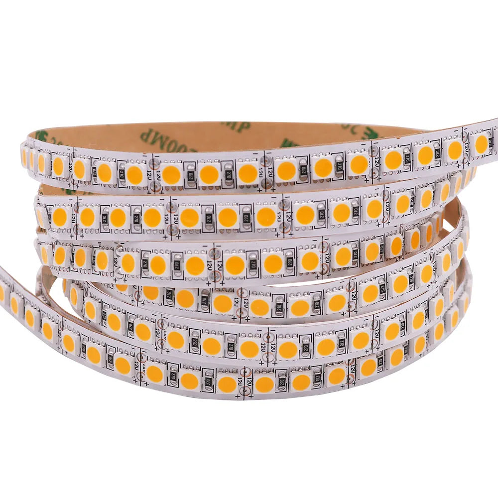 5M LED Strip SMD 5050 5054 LED Tape Waterproof Ribbon Diode 12V 2835 Flexible Neon Lights 60/120Leds/m LED Lights for Room Decor