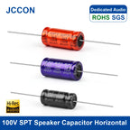 10Pcs 100V SPT Speaker Capacitor Horizontal Frequency Divider Crossover Non-Polarity 1.5 2.2UF 3.3UF 4.7UF 5.6UF