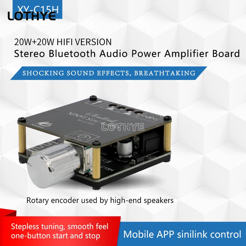 Bluetooth 5.0 Mini Cool Audio Digital Power Amplifier Board 20W*2 50W*2 100W*2 Stereo Wireless AMP Amplificador Module AUX Input