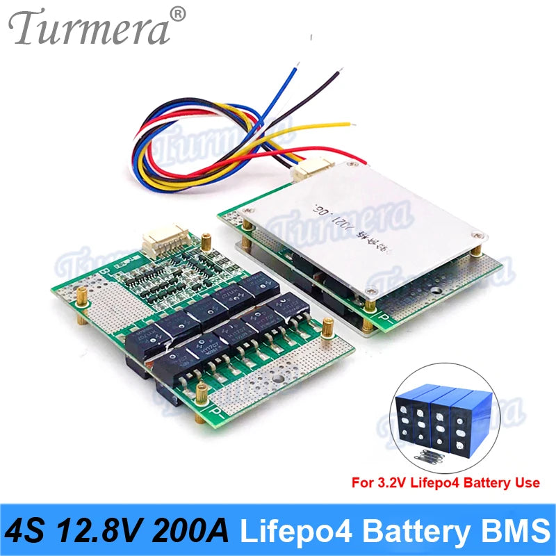 Turmera 4S 12.8V 280A Balance Lifepo4 Battery BMS Balance Protected Board for 3.2V 100Ah 200Ah 280Ah 320Ah Lifepo4 Batteries Use
