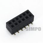 100pcs SMT 1.27mm Dual Vertical SMD PCB 2*3P 2X4P 2X5P 2X6P 2X7P 2X10P 2*12P PH4.3mm Gold Rohs Female Pin Header Connector