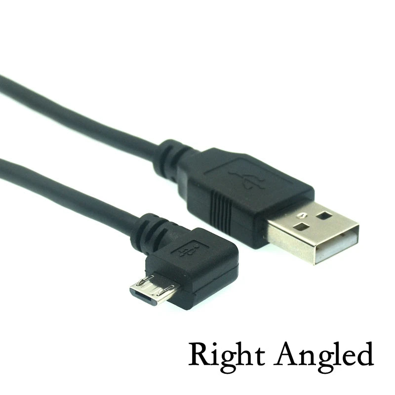 5M 3M 90 Degree Up Down Left Right Angled USB Micro USB Male To USB Male Data Fast Charging Connector Short Cable Cord 25CM-5M