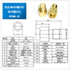 5Pcs Javino Adapter SMA / RP-SMA to SMA / RPSMA Male Plug & Female Jack Straight & Right angle RF Coaxial connector